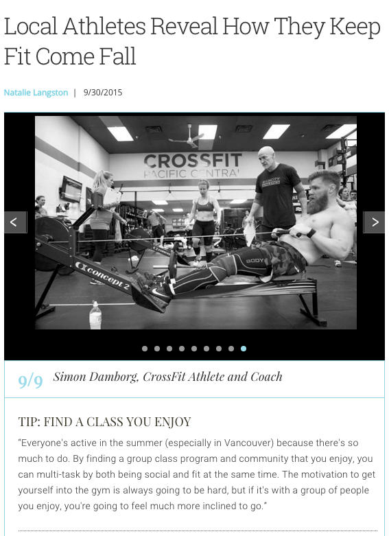 BC Living - Athletes Reveal How They Stay Fit Come Fall